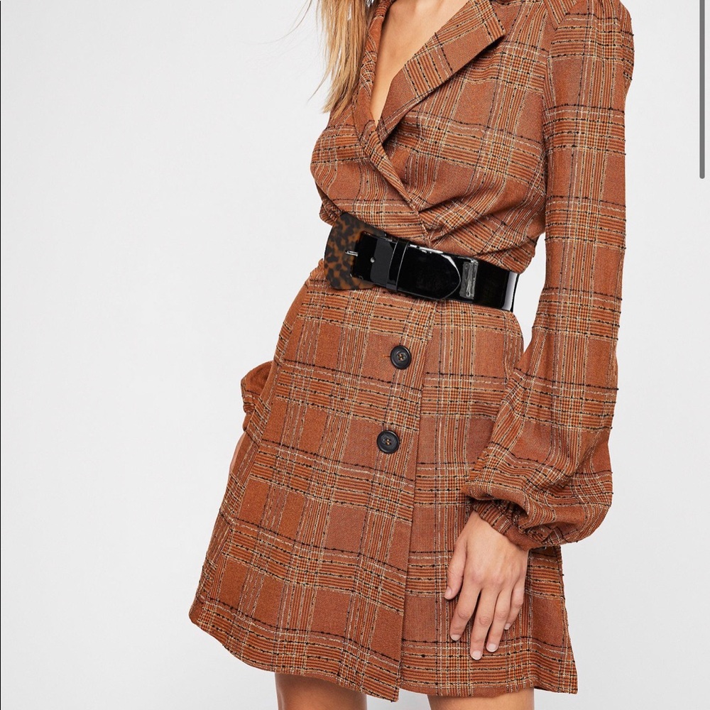 Free People Plaid Mini Dress